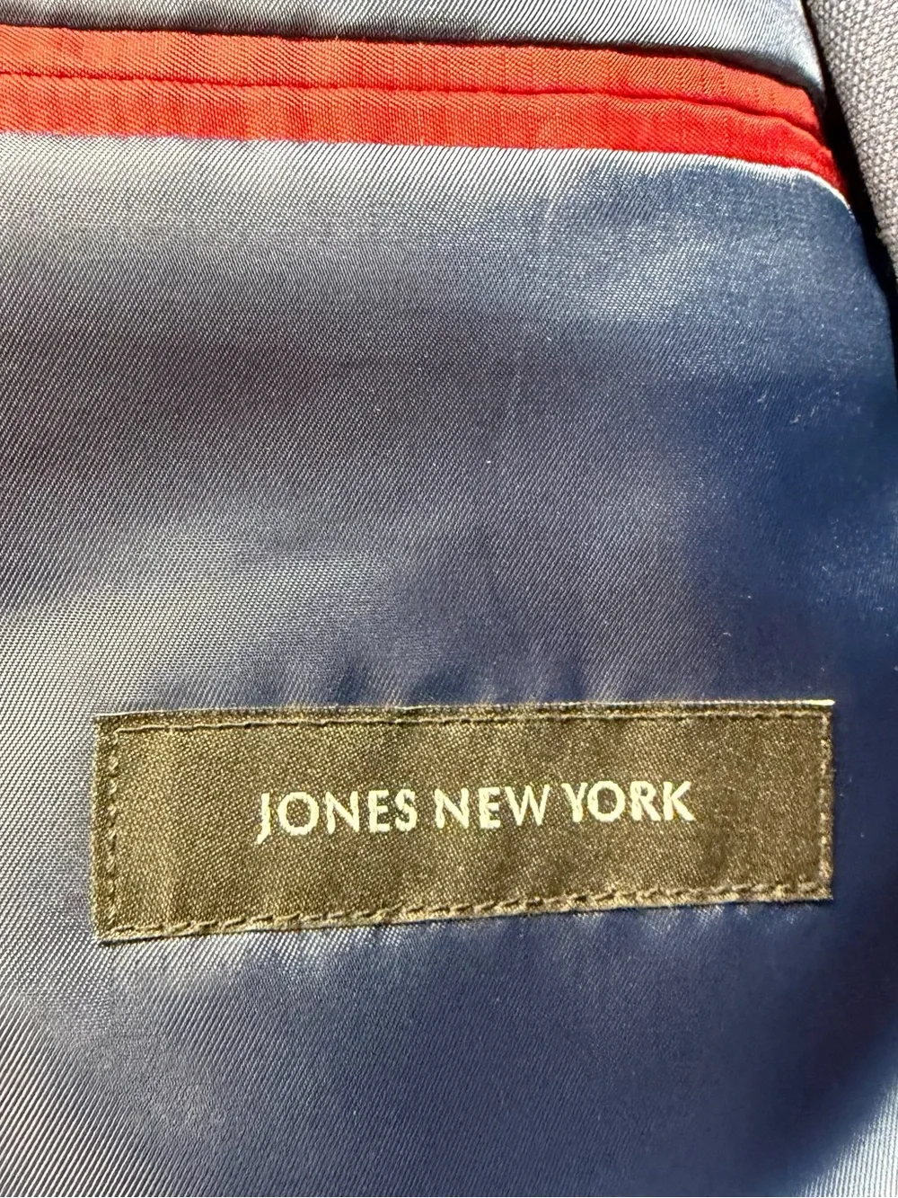 Jones New York Men's Dark Blue Single-Breasted Suit Jacket